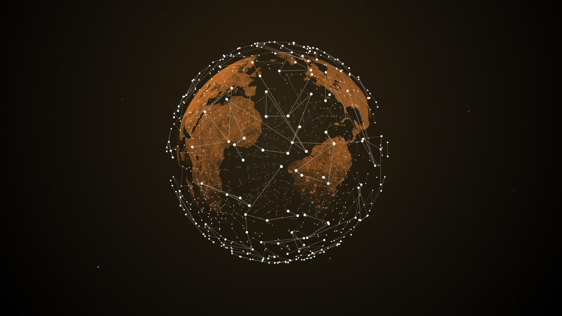 International freight or shipping service connection around the globe.